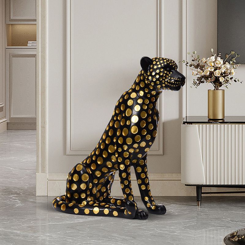 Decorative Flocked Cheetah Statues – Babcock Ranch Home Decor