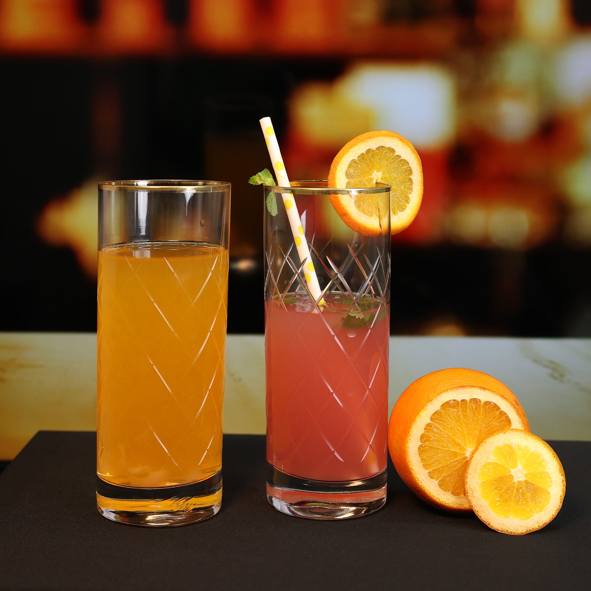 Handcrafted Luxe Crystal Tall Glass - Set Of 2