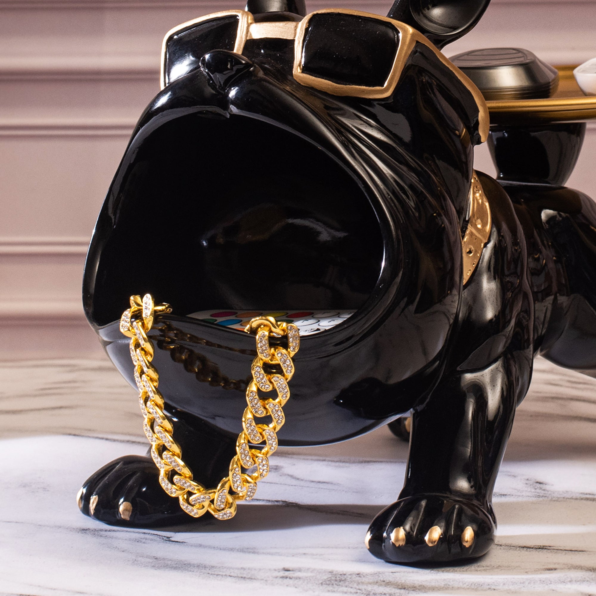 BULLDOG STORAGE BUTLER SCULPTURE