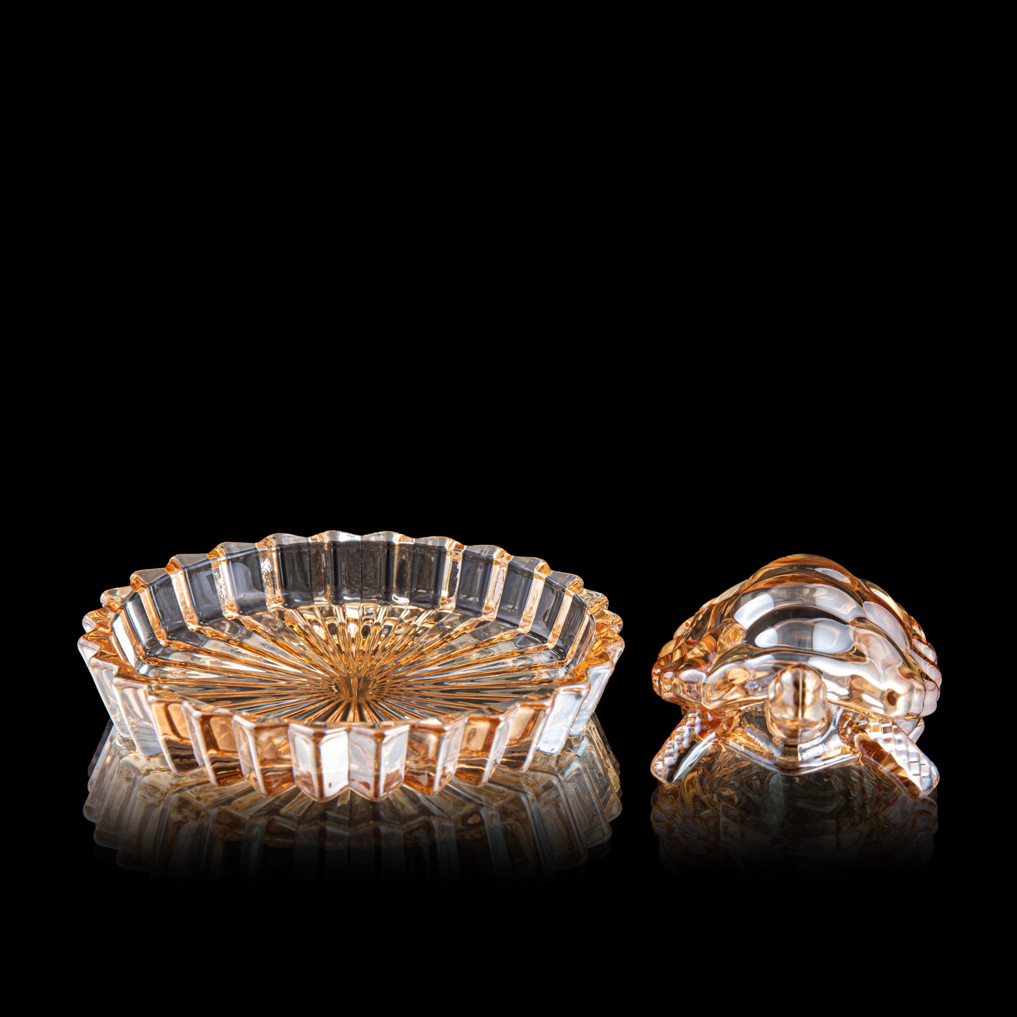 Lucky Crystal Turtle with Tray - 2 Sets