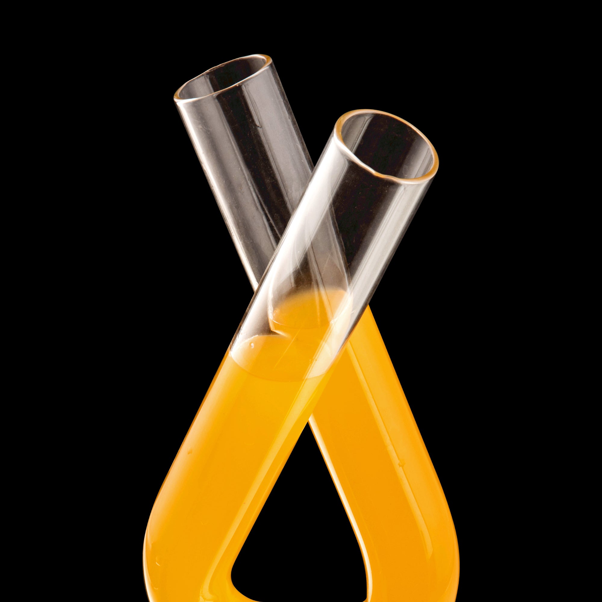 Creative Tube Cocktail Glass With Straw - Set Of 2