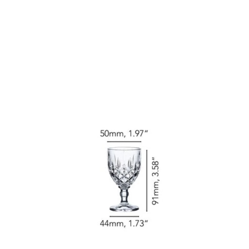 CRYSTAL STEM SHOT GLASS-SET OF 4-MADE IN GERMANY