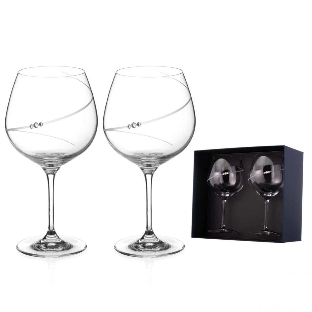 Silhouette Gin Glasses – Set of 2 in a Premium Gift Box - Made in United Kingdom - Smokey Cocktail