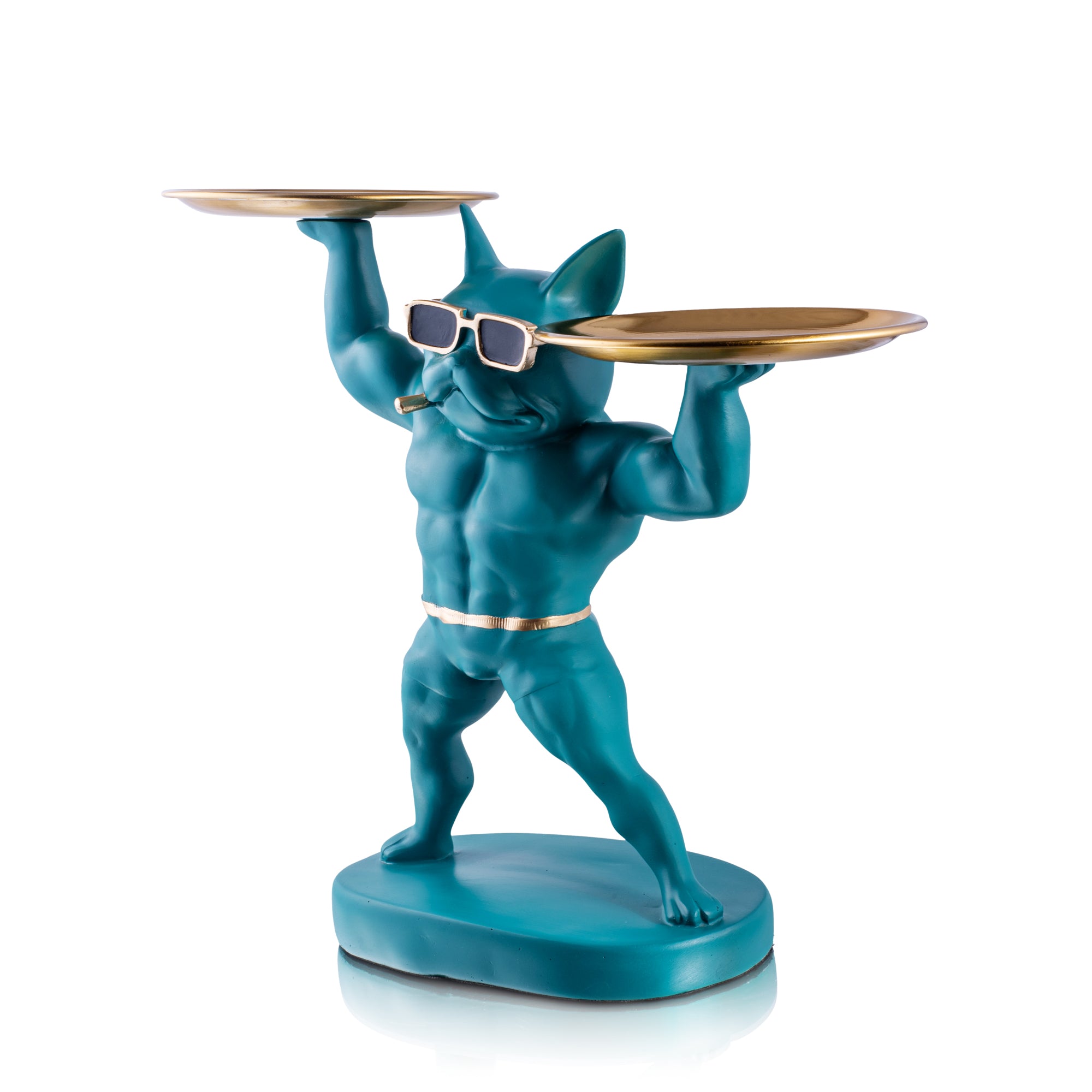 Muscular Dog Double Tray Decor