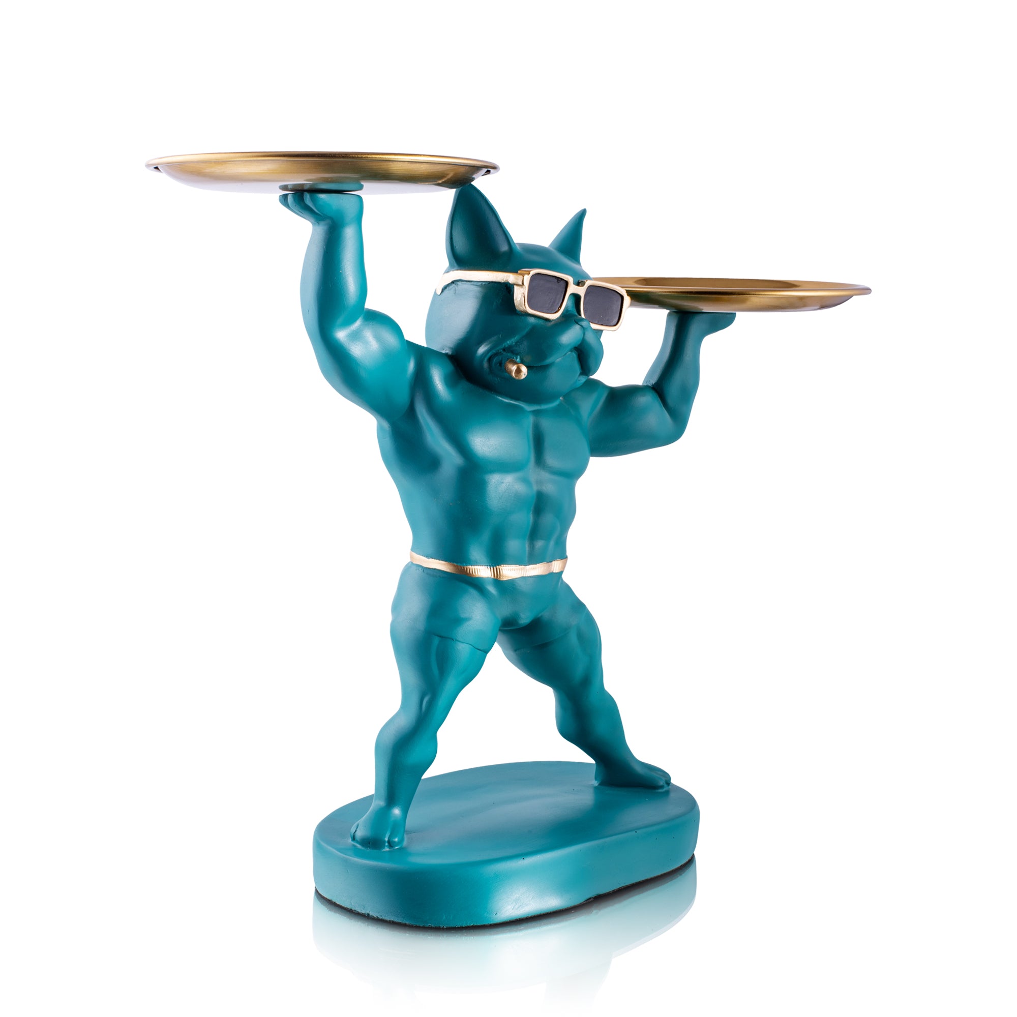 Muscular Dog Double Tray Decor