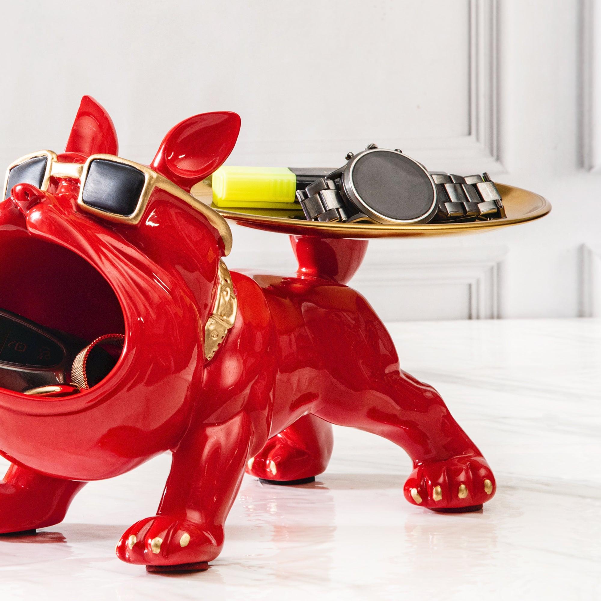 BULLDOG STORAGE BUTLER SCULPTURE