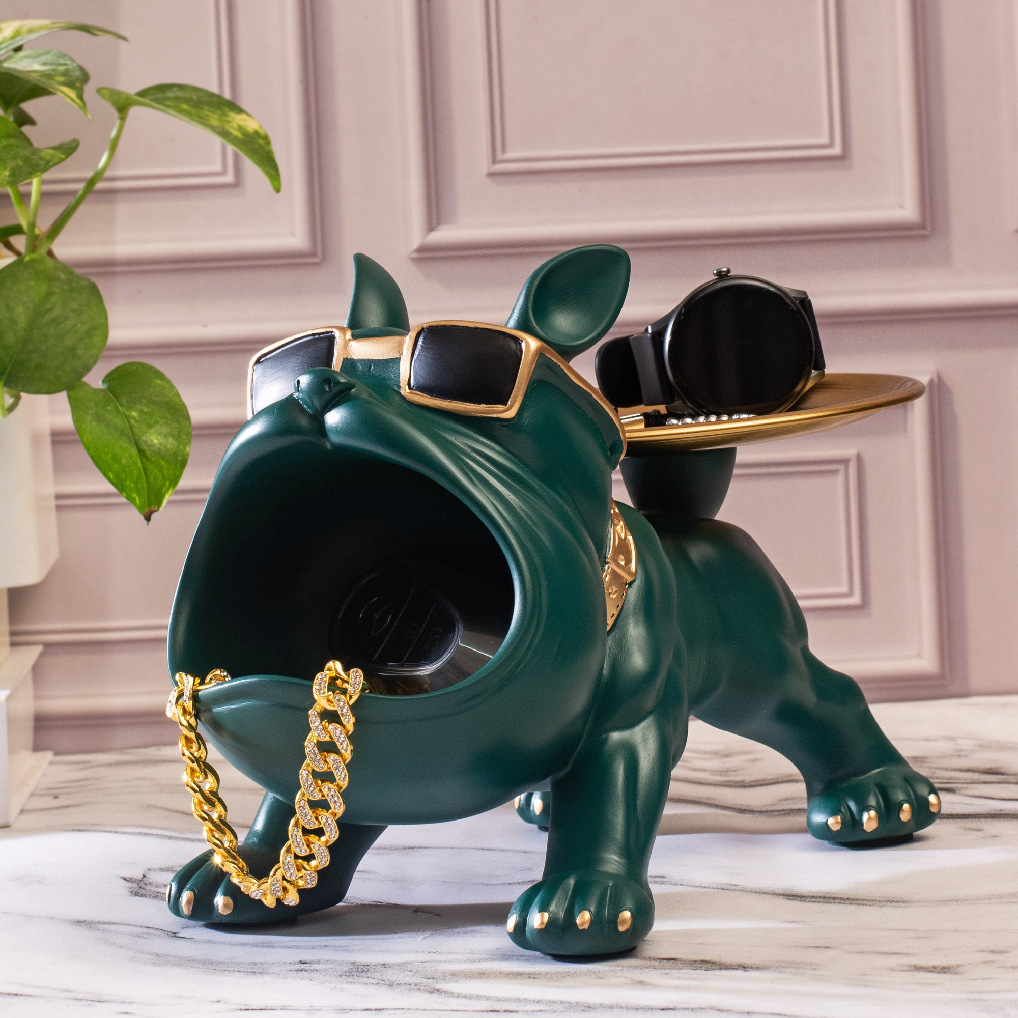 BULLDOG STORAGE BUTLER SCULPTURE