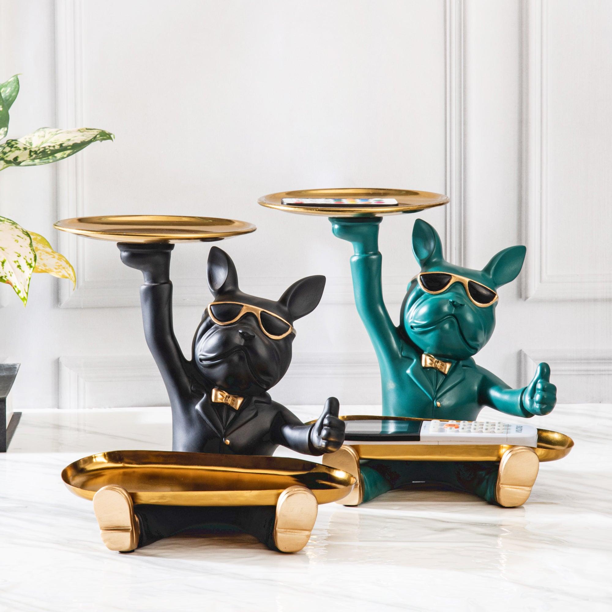 FRENCH BULL DOG DOUBLE TRAY DECOR