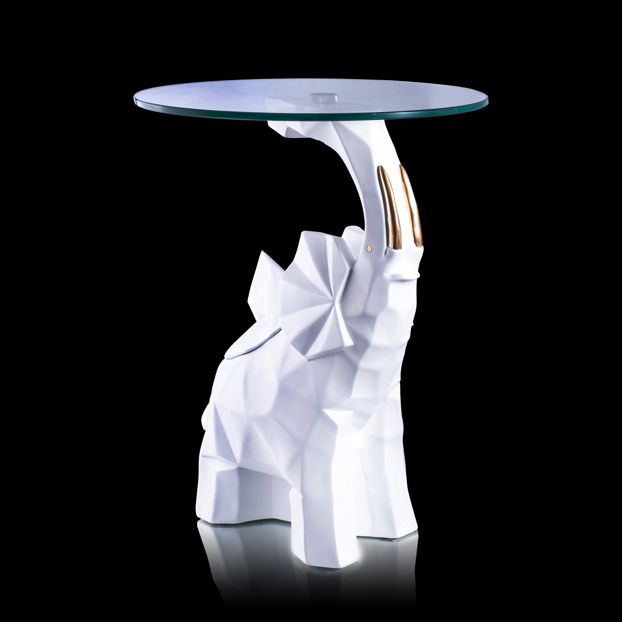 Majestic Elephant Side Table Decor