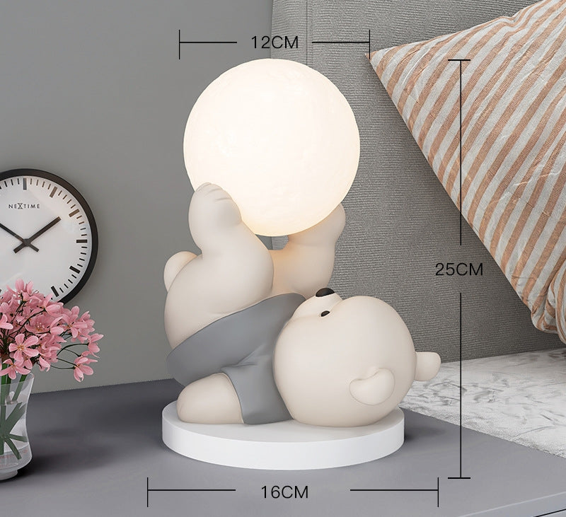 CUTE BEAR DECOR AND LED TABLE LAMP