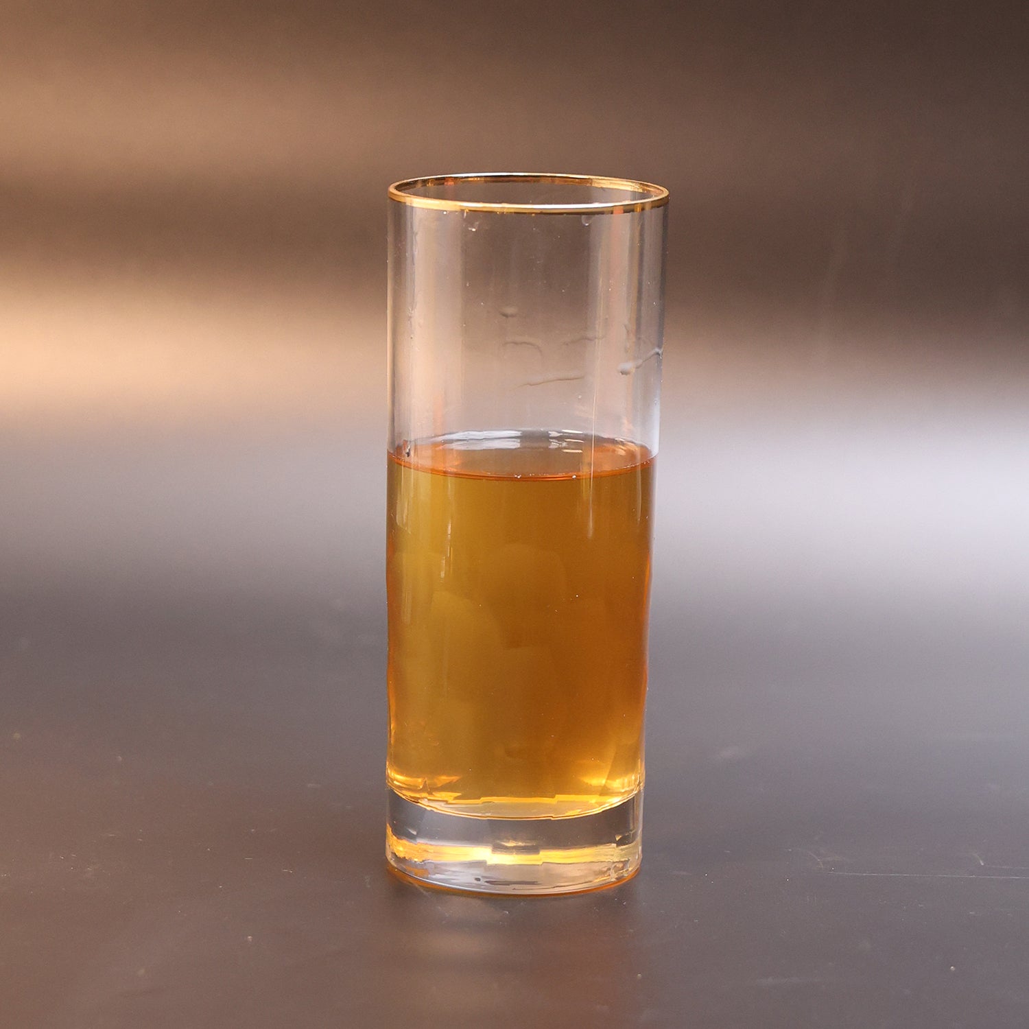 Opulent Gold Rim Tall Glass - Set Of 2