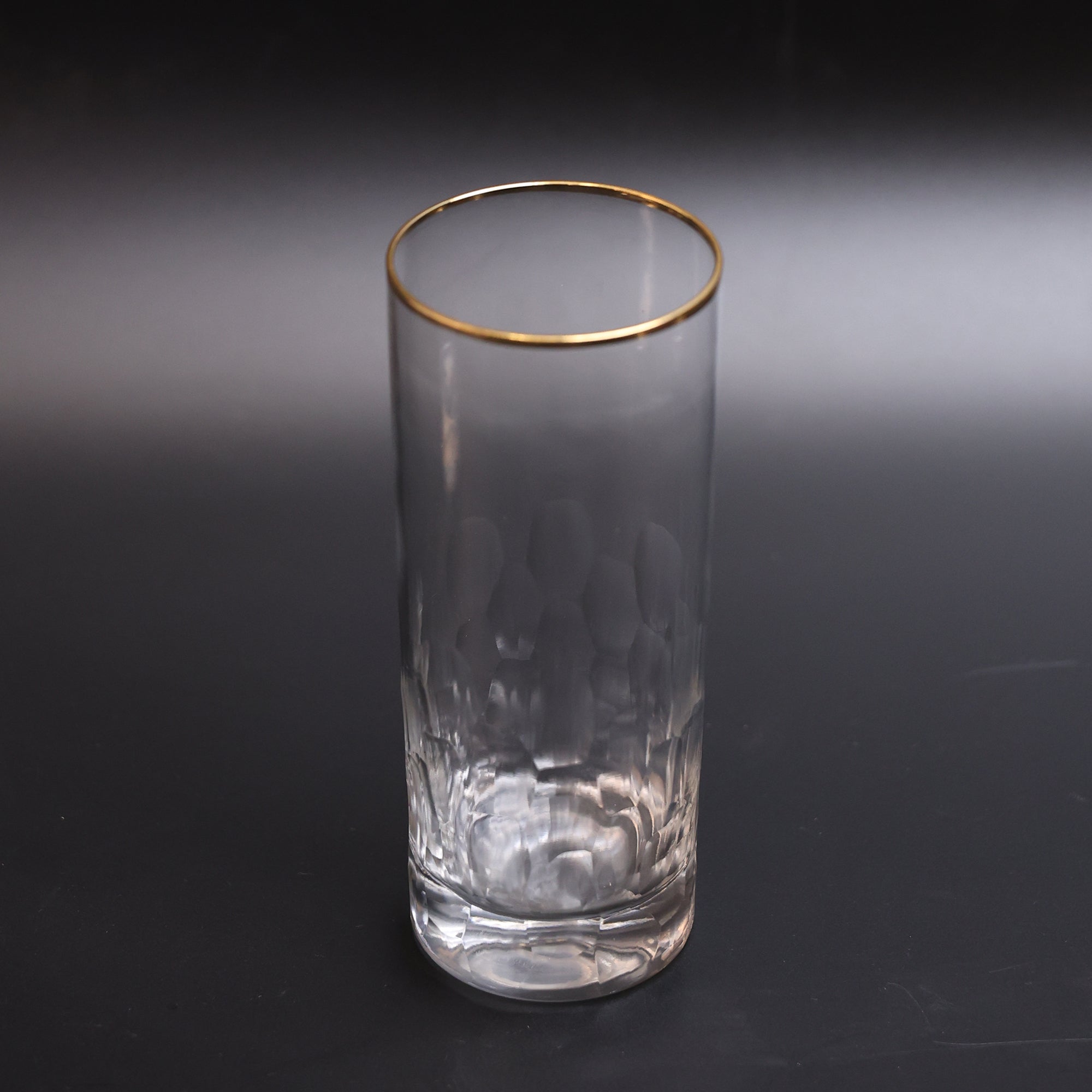 Opulent Gold Rim Tall Glass - Set Of 2