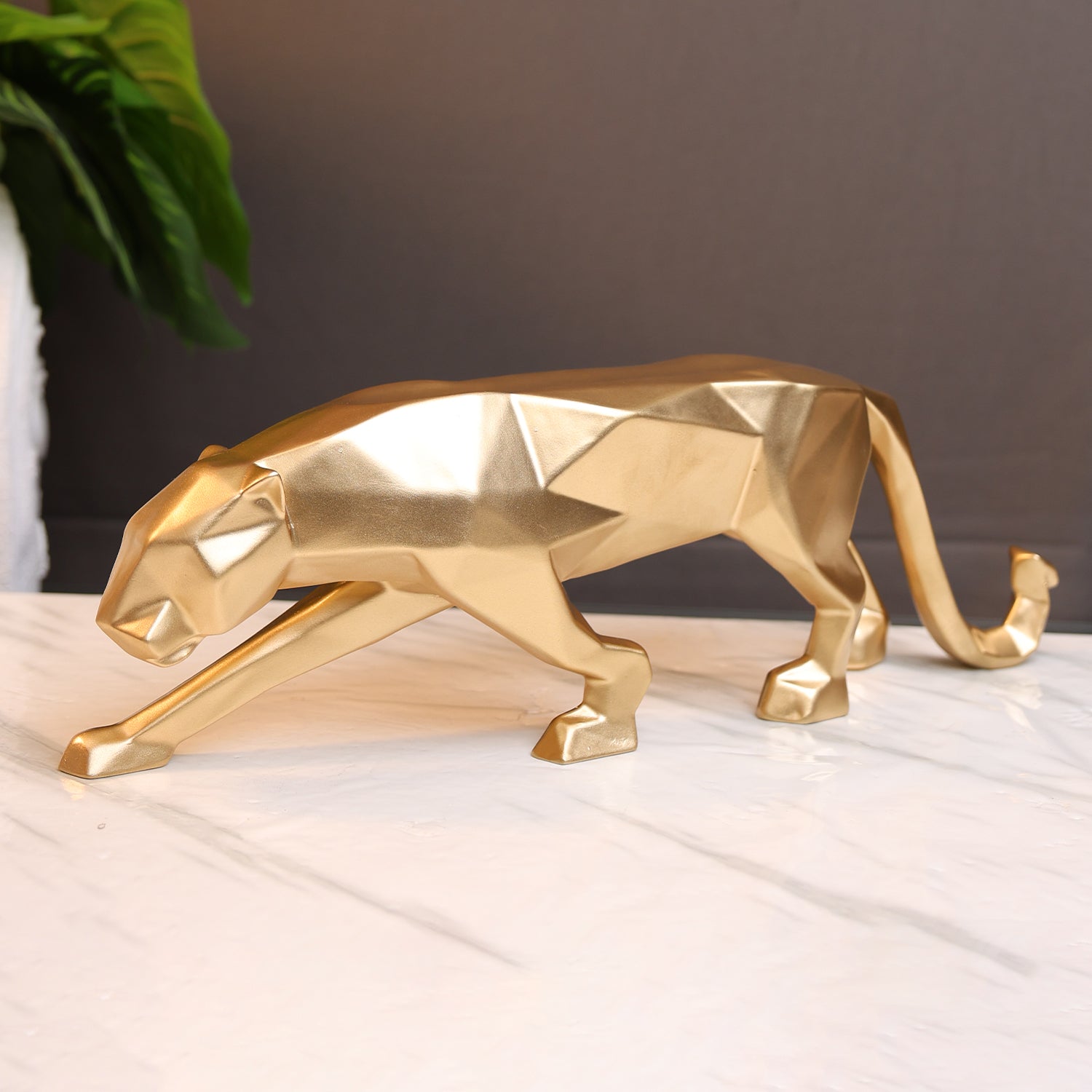 Bold Panther Bottle Sculpture