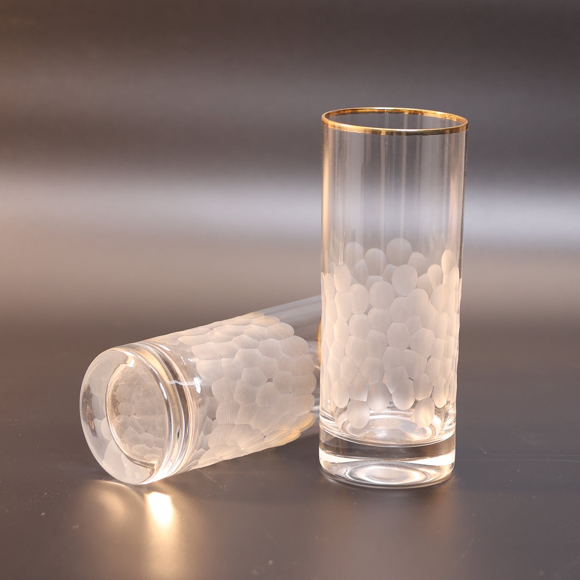 Handmade Tall Crystal Glass - Set of 2