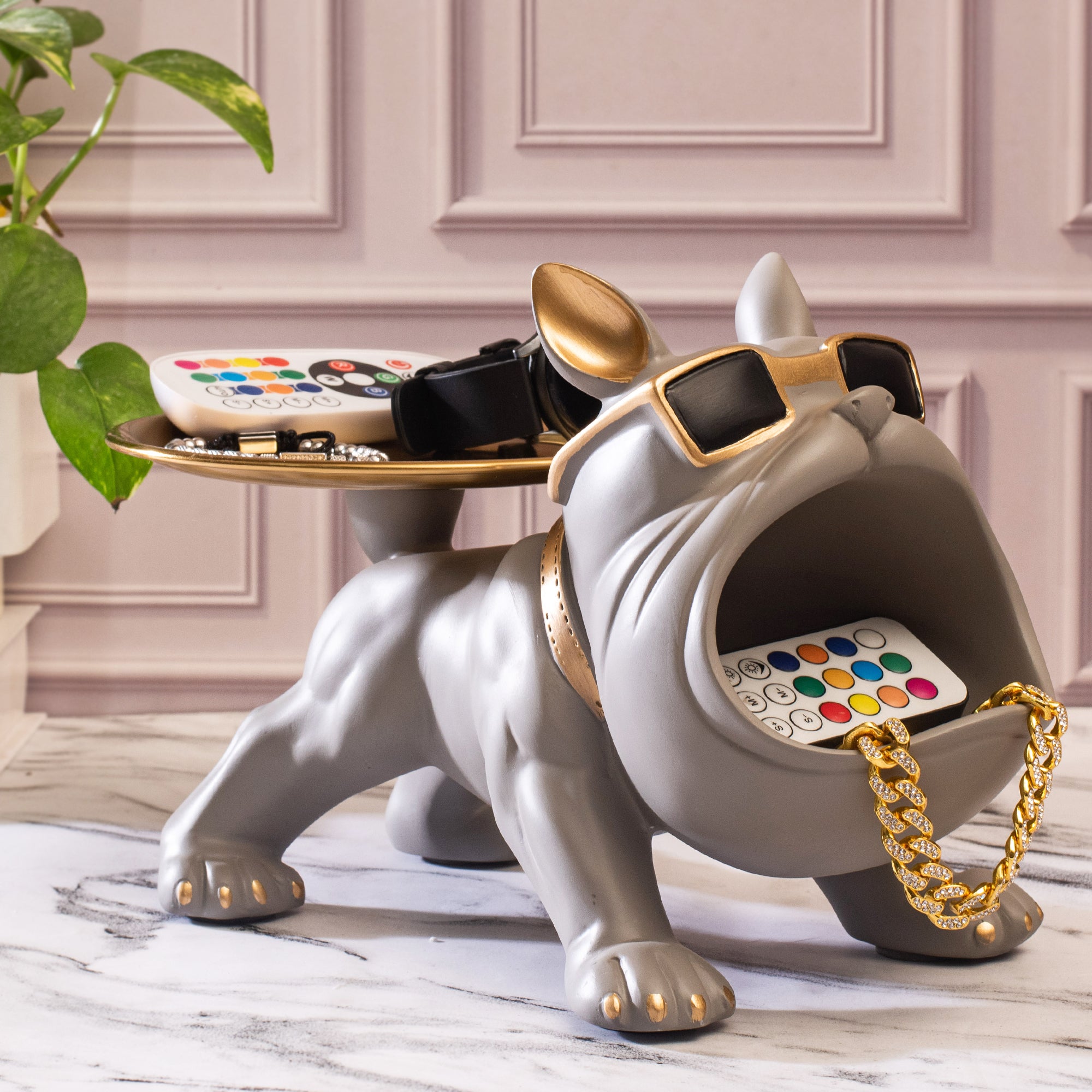 BULLDOG STORAGE BUTLER SCULPTURE