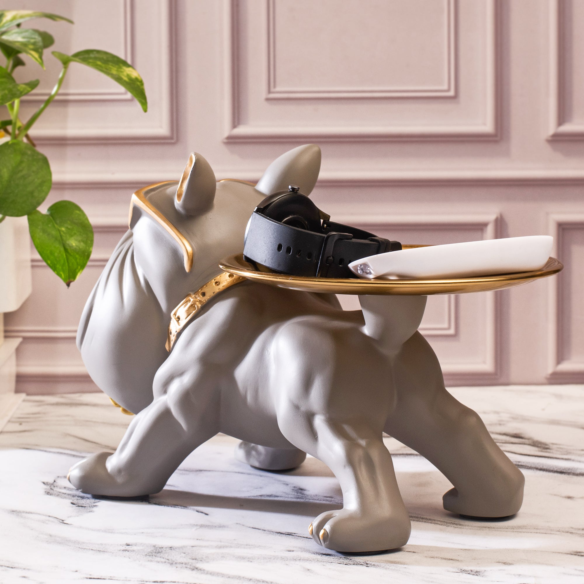 BULLDOG STORAGE BUTLER SCULPTURE