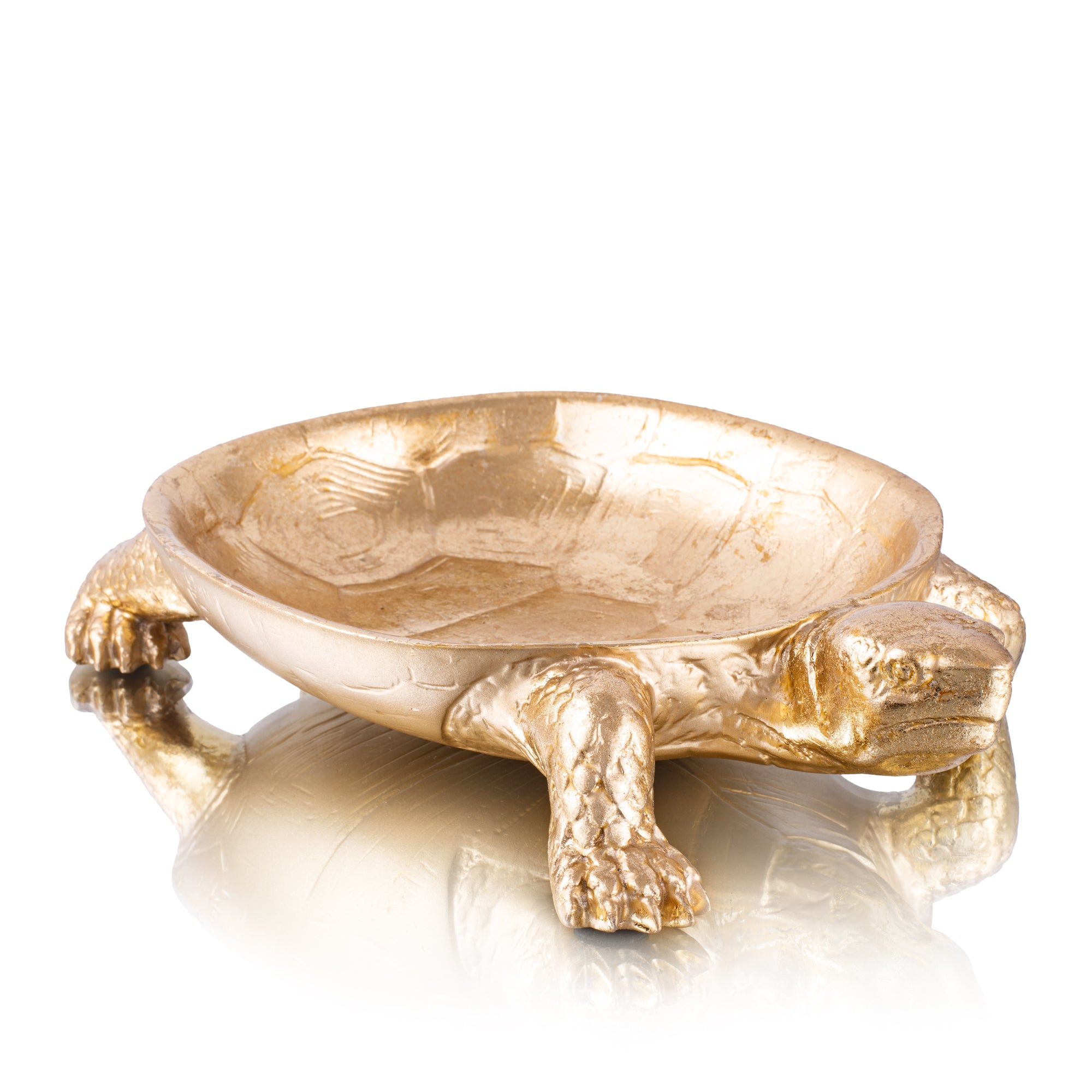Golden Turtle Tray Sculpture