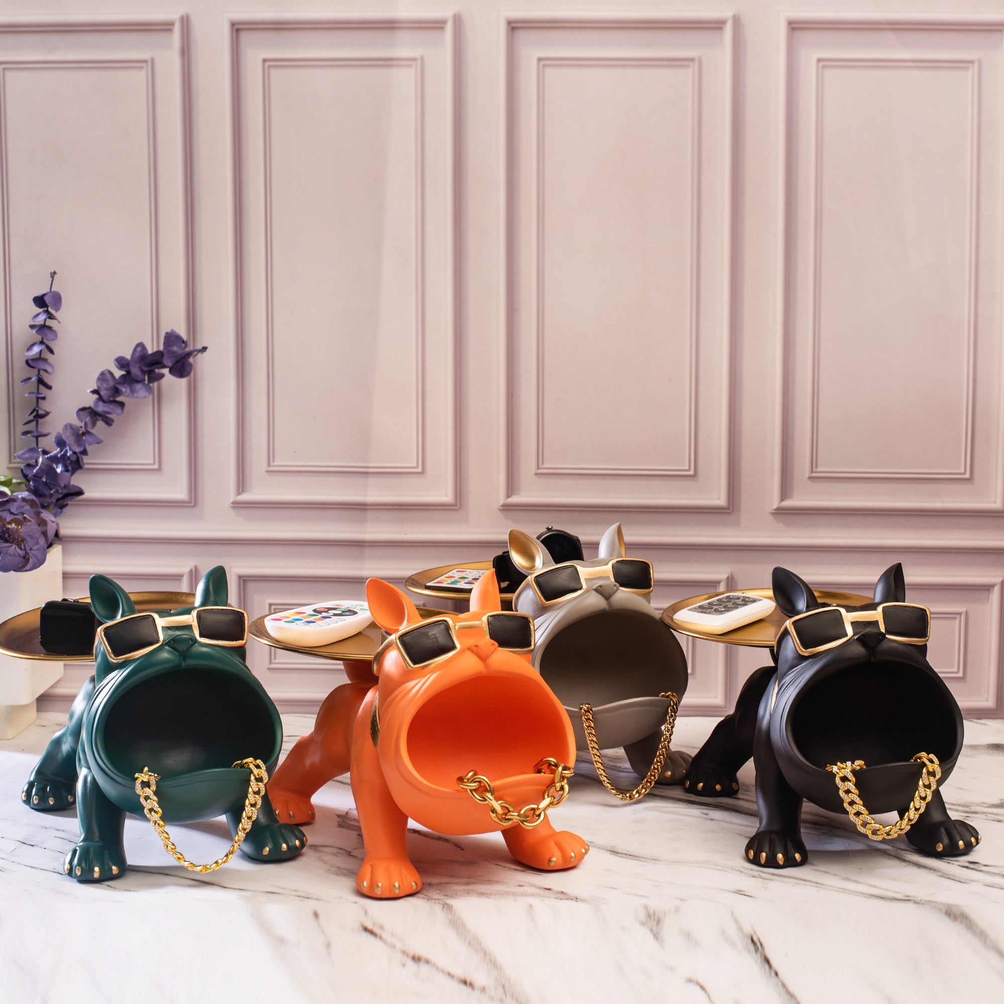 BULLDOG STORAGE BUTLER SCULPTURE