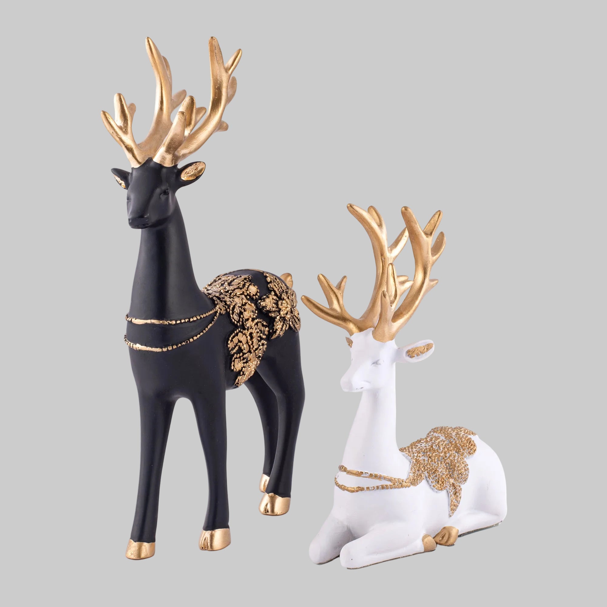 Elegant Twin Deer Figurines - Set of 2
