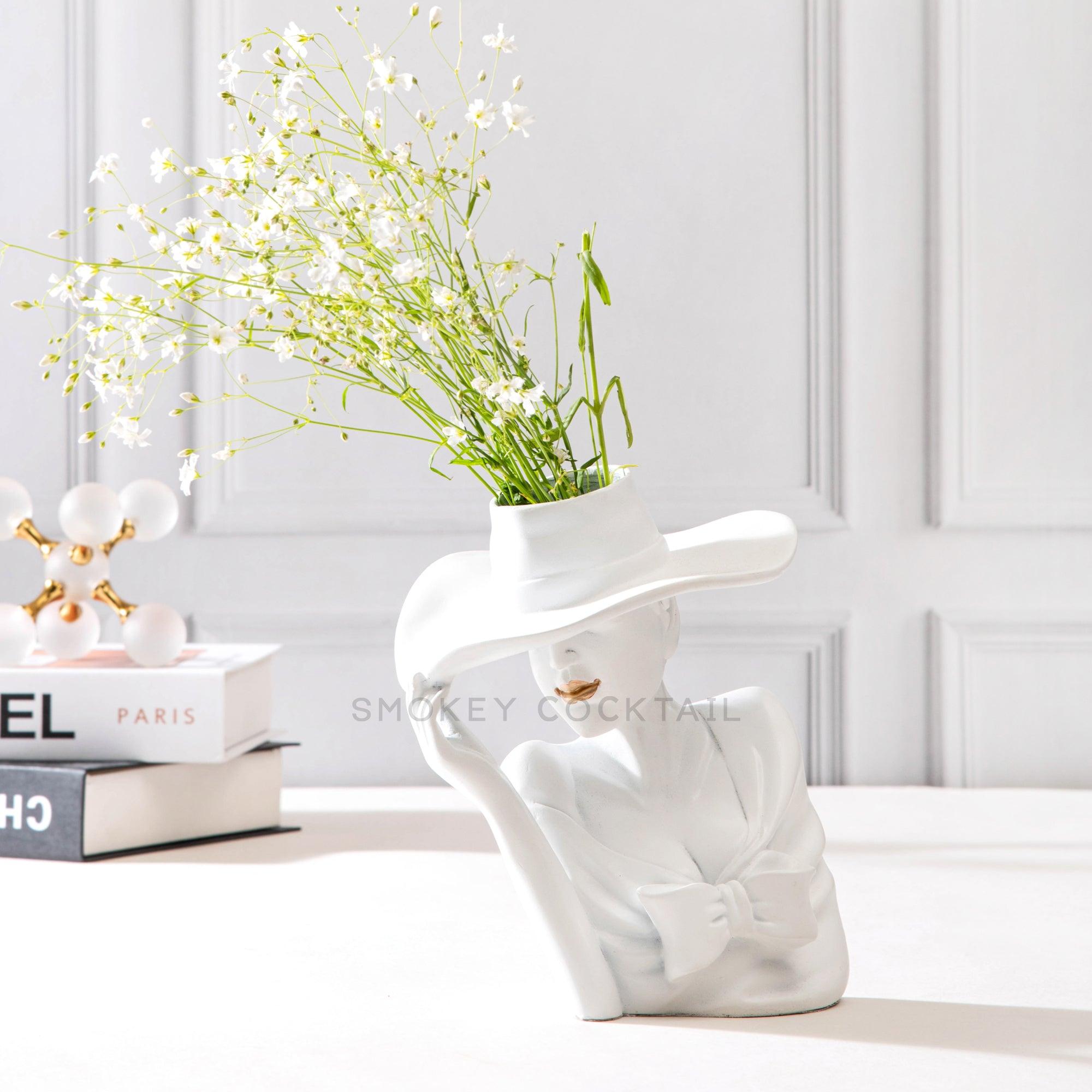 LADY HAT HANDMADE VASE