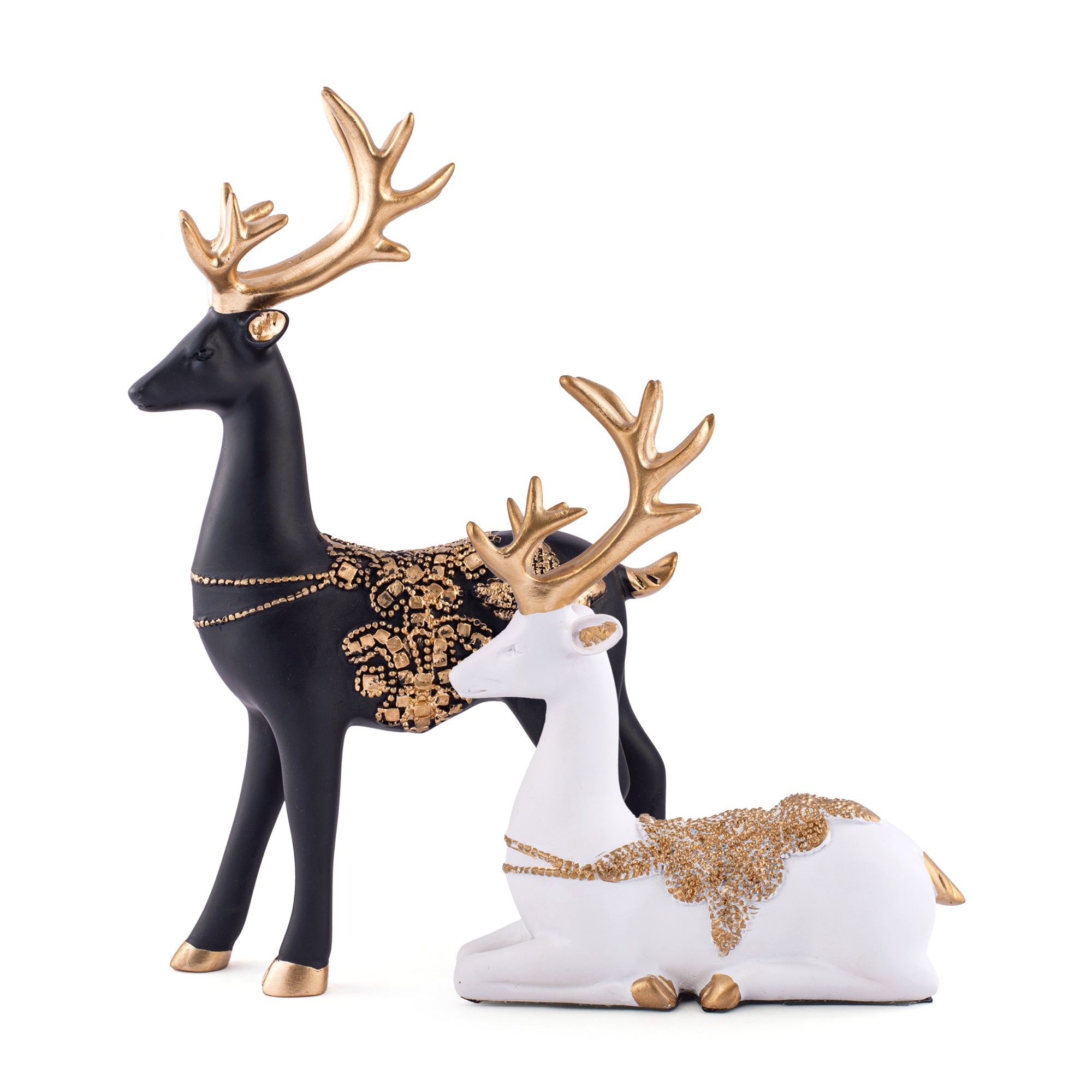 Elegant Twin Deer Figurines - Set of 2