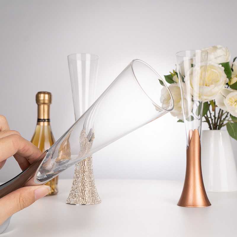 sparkly diamond champagne glass-set of 2