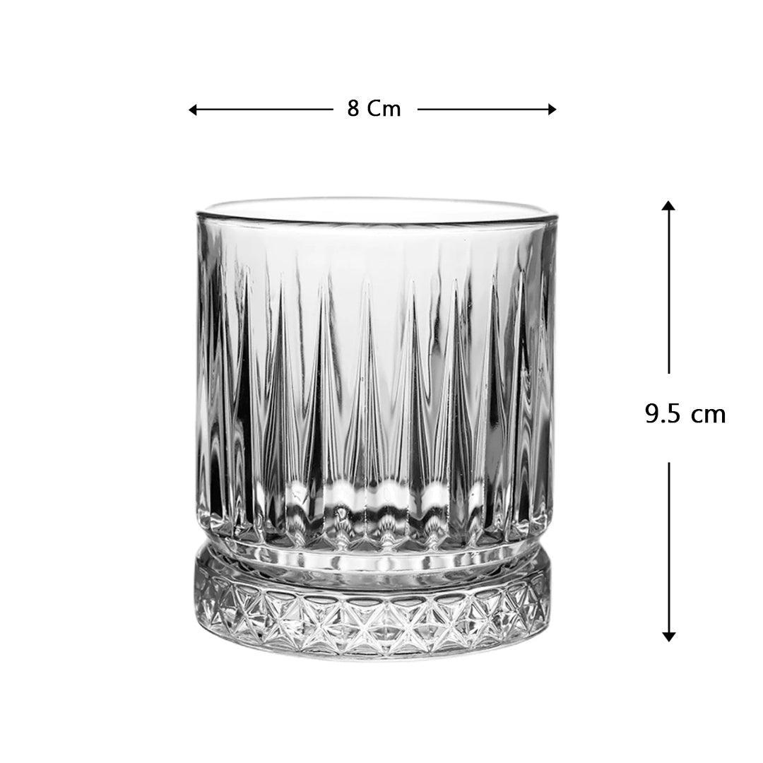 FLOW GEO CRYSTAL WHISKEY GLASS-SET OF 6 - Smokey Cocktail