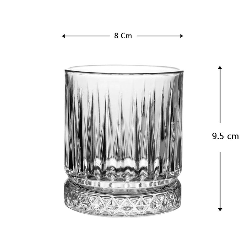 FLOW GEO CRYSTAL WHISKEY GLASS-SET OF 6