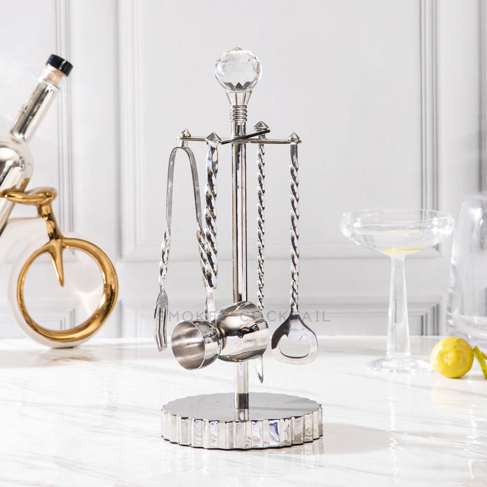 Diamond Bar Set With Stand - Smokey Cocktail