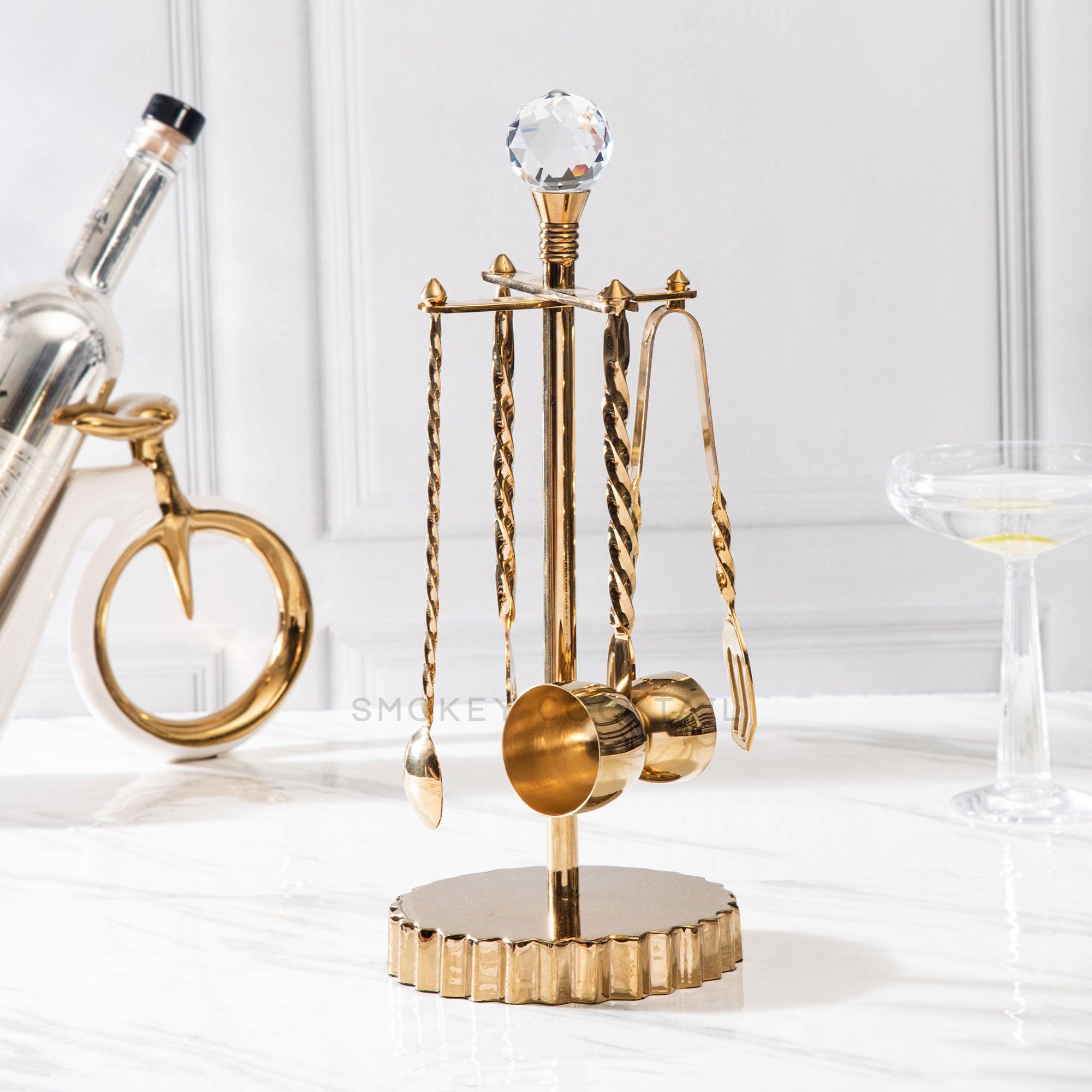 Diamond Bar Set With Stand - Smokey Cocktail