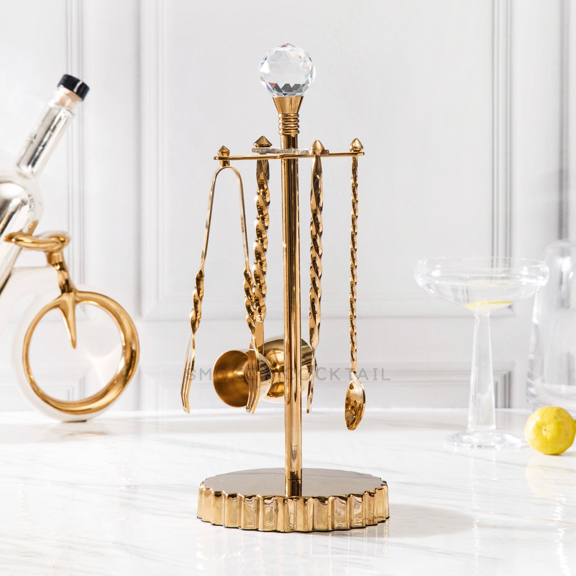 Diamond Bar Set With Stand - Smokey Cocktail