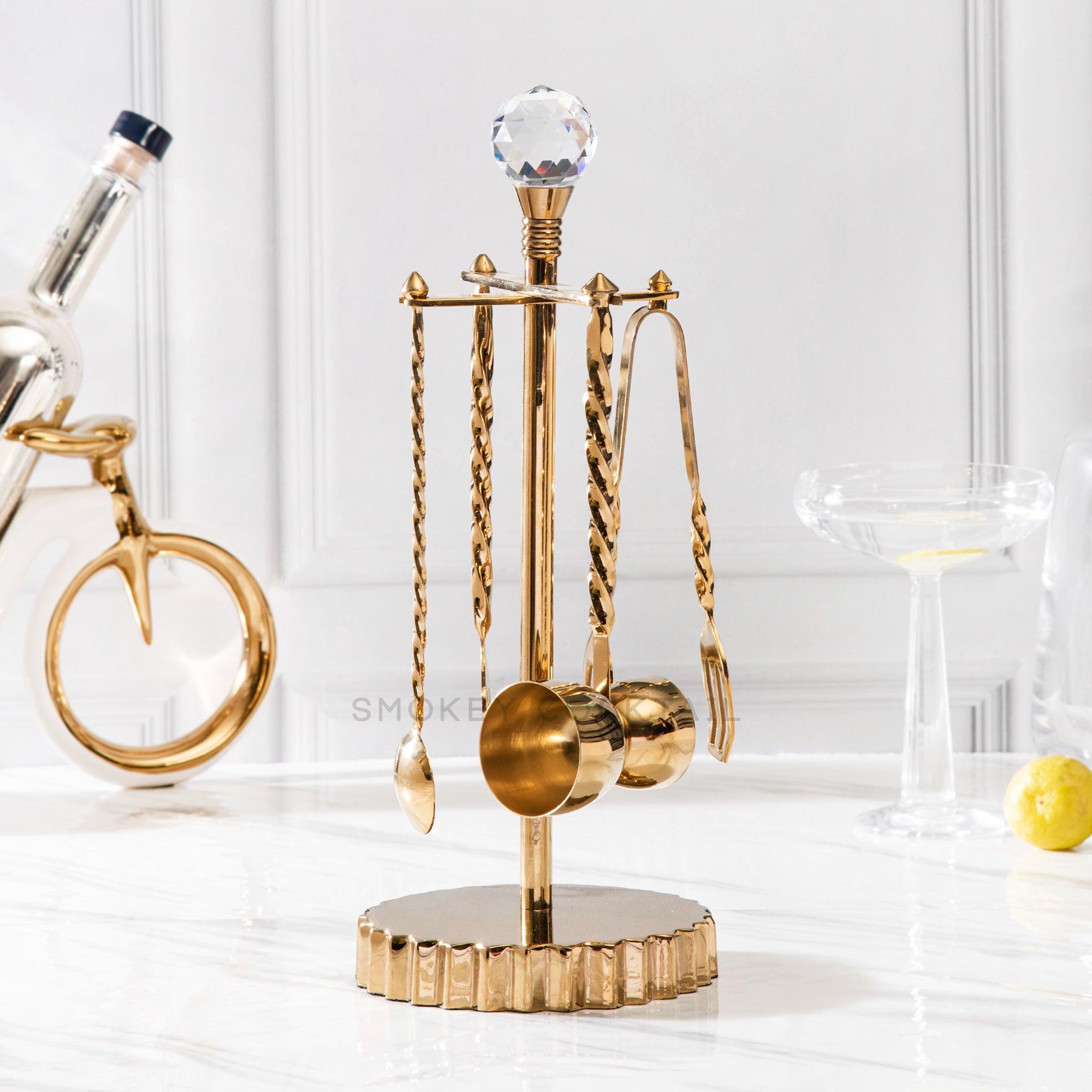 Diamond Bar Set With Stand - Smokey Cocktail