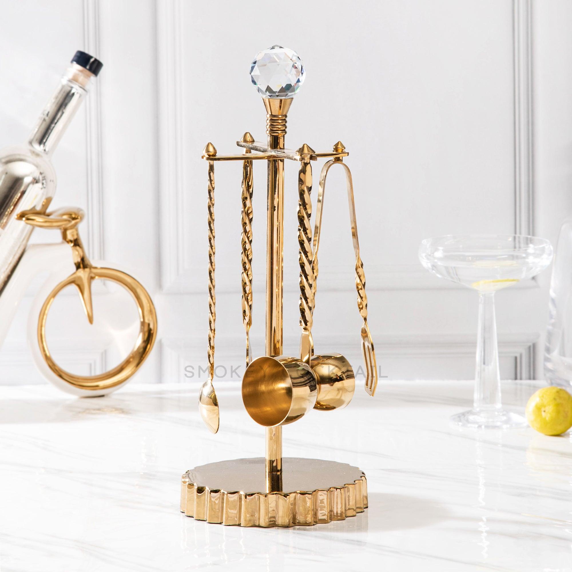 Diamond Bar Set With Stand - Smokey Cocktail