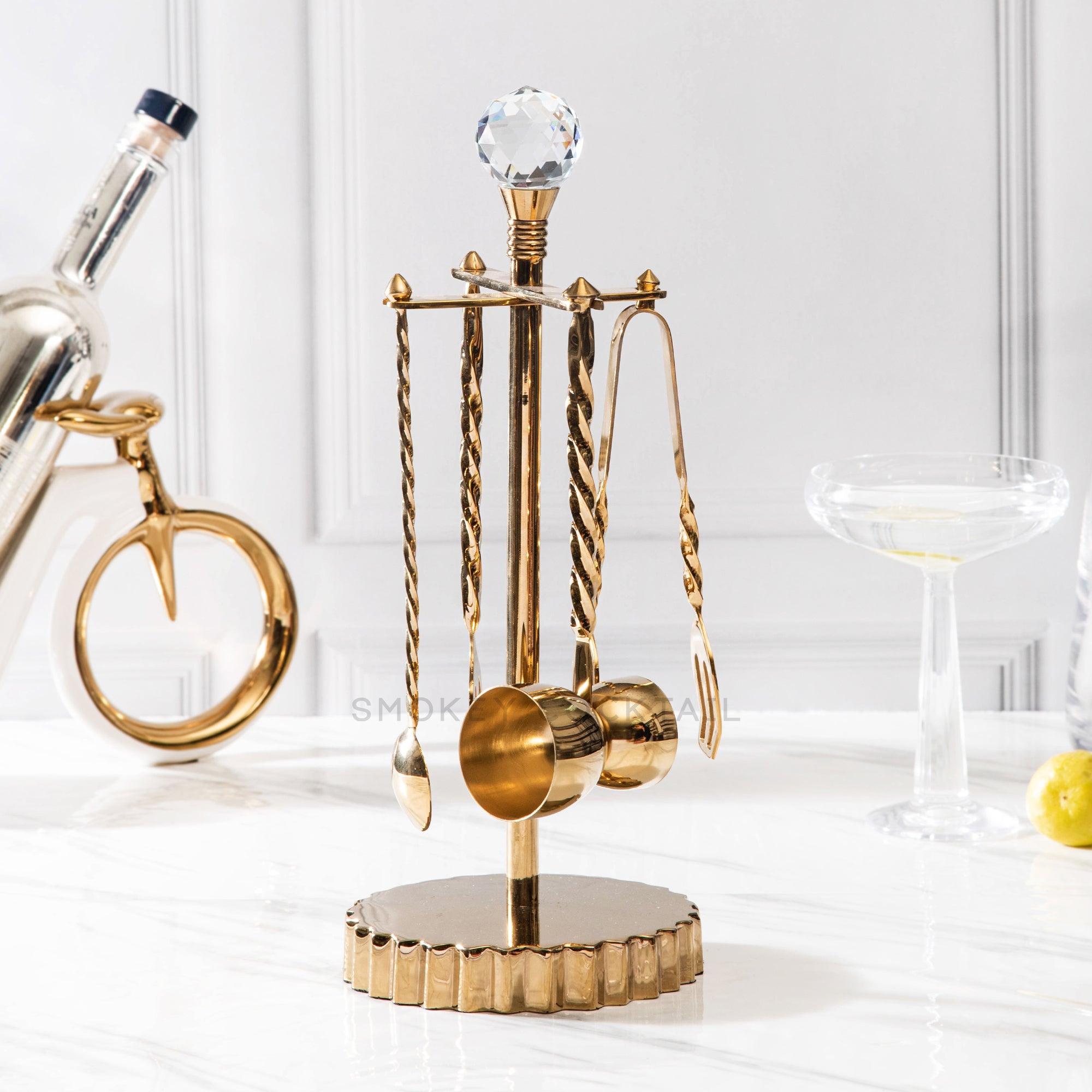 Diamond Bar Set With Stand - Smokey Cocktail