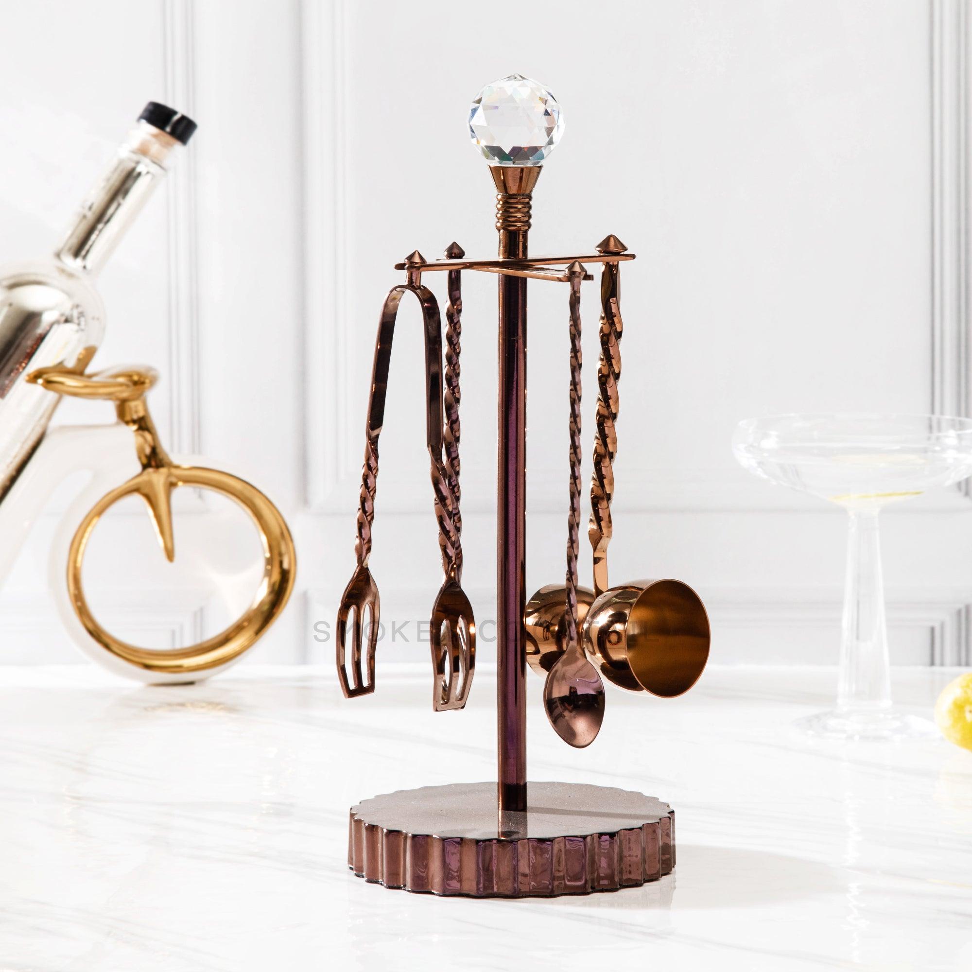 Diamond Bar Set With Stand - Smokey Cocktail