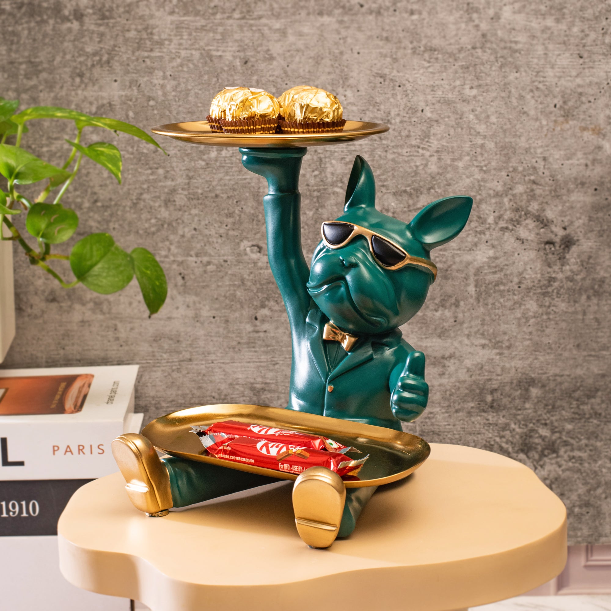 FRENCH BULL DOG DOUBLE TRAY DECOR