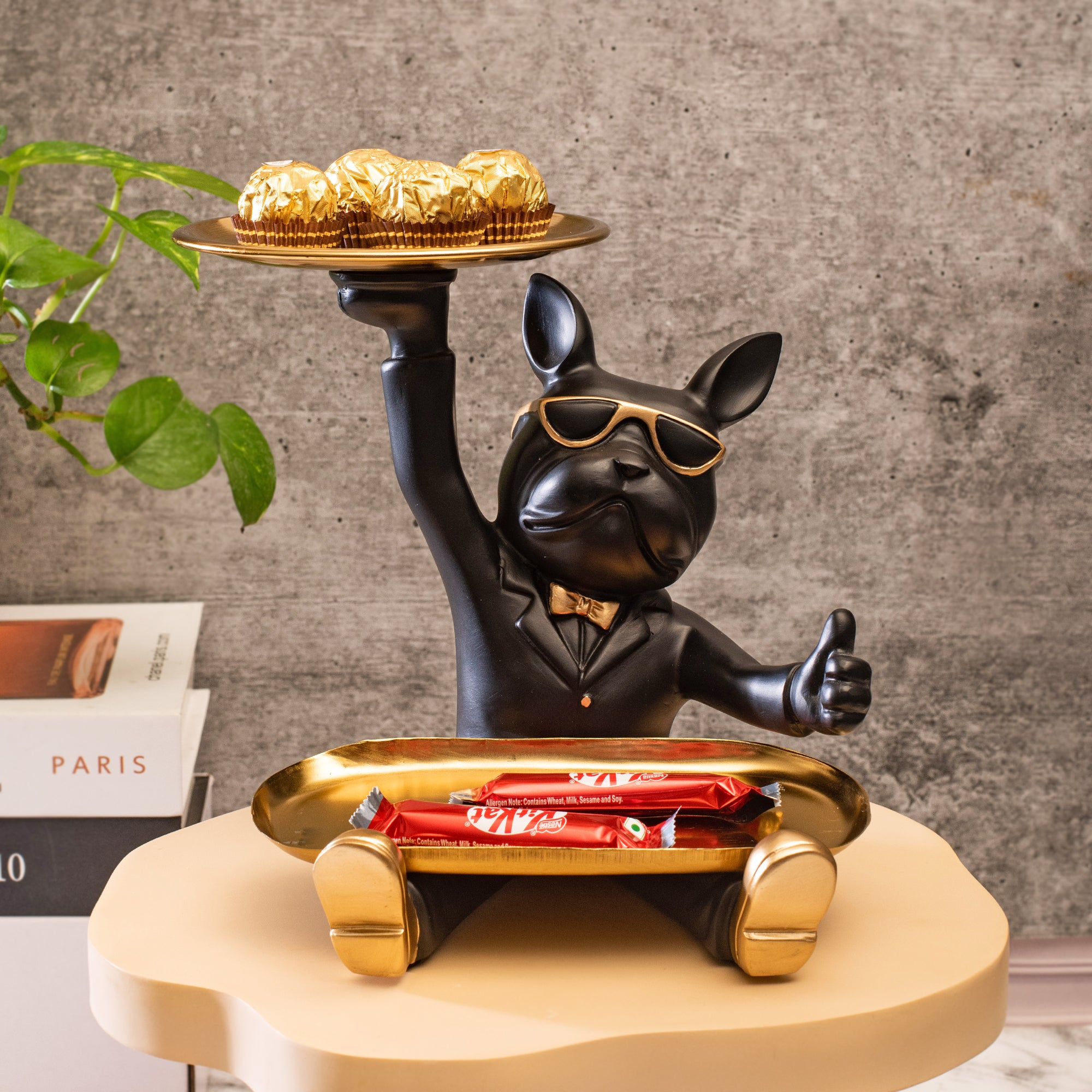 FRENCH BULL DOG DOUBLE TRAY DECOR