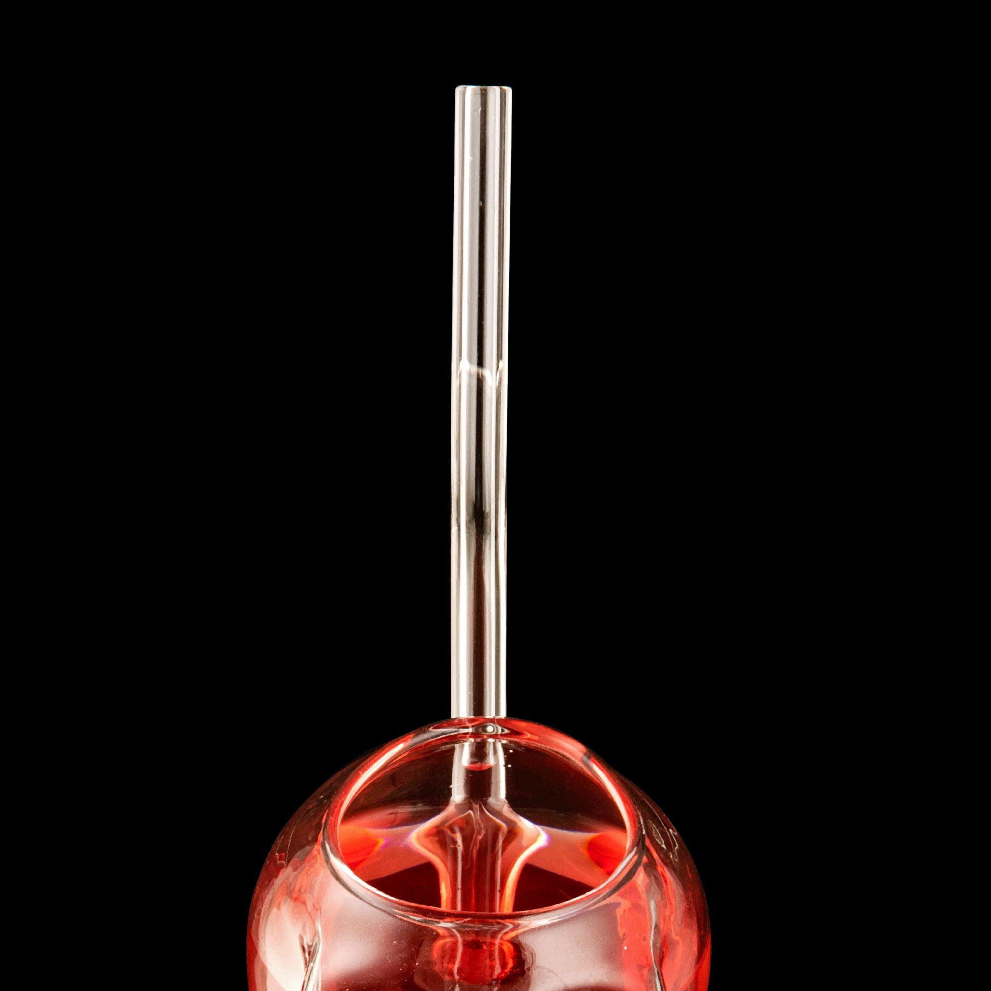 SKULL SHAPE COCKTAIL GLASS WITH STRAW - SET OF 2