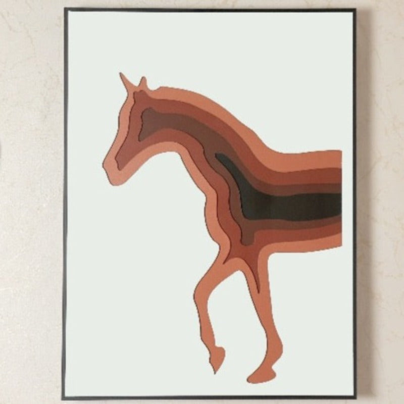 LEATHER HORSE WALL DECOR - HAND MADE
