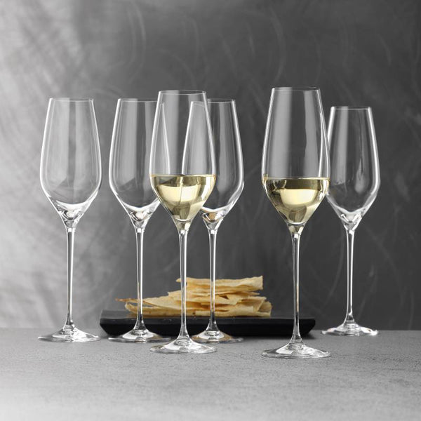 TOPLINE WHITE WINE CRYSTAL GLASS - SET OF 6 - MADE IN GERMANY