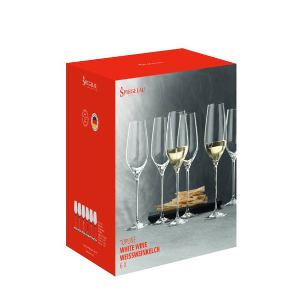 TOPLINE WHITE WINE CRYSTAL GLASS - SET OF 6 - MADE IN GERMANY