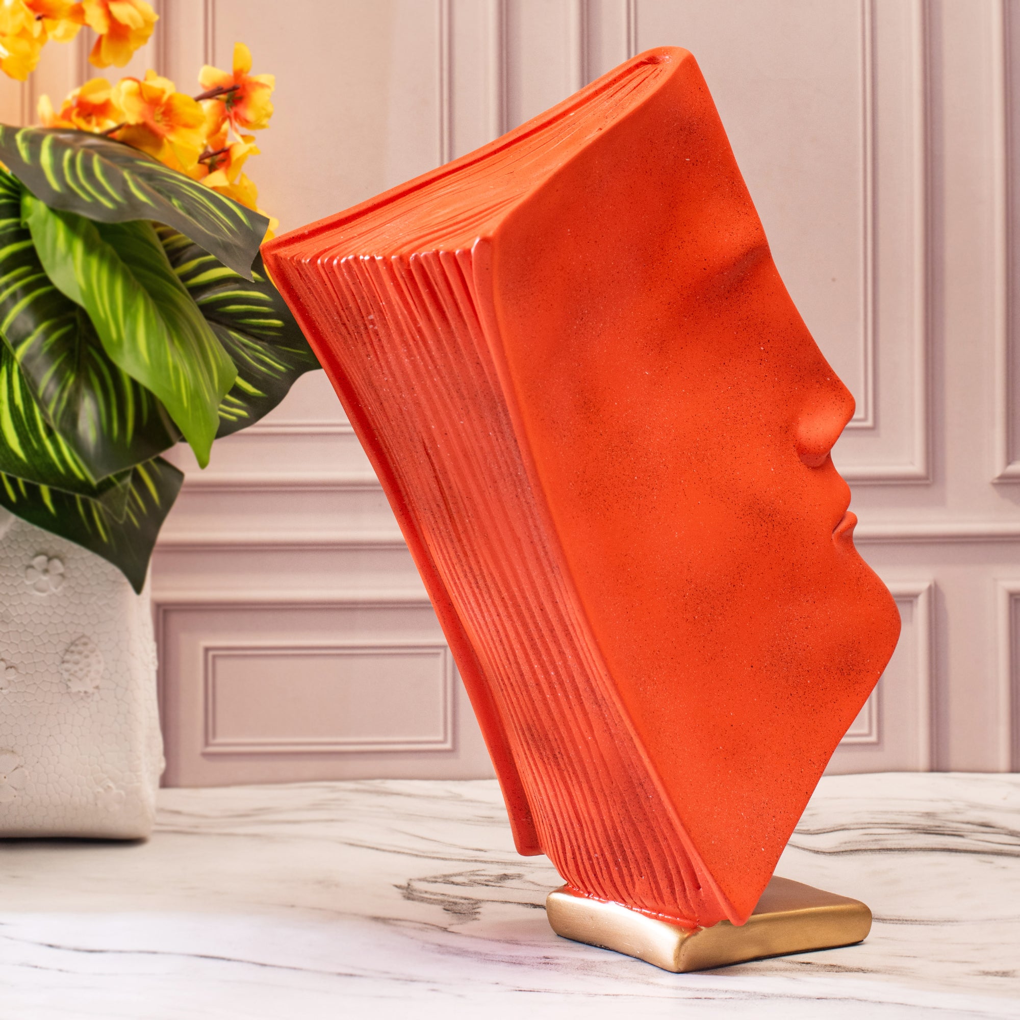 Book-Face Abstract Sculpture