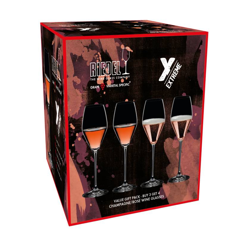RIEDEL EXTREME ROSÉ WINE/ROSÉ CHAMPAGNE GLASS - SET OF 4 - MADE IN GERMANY