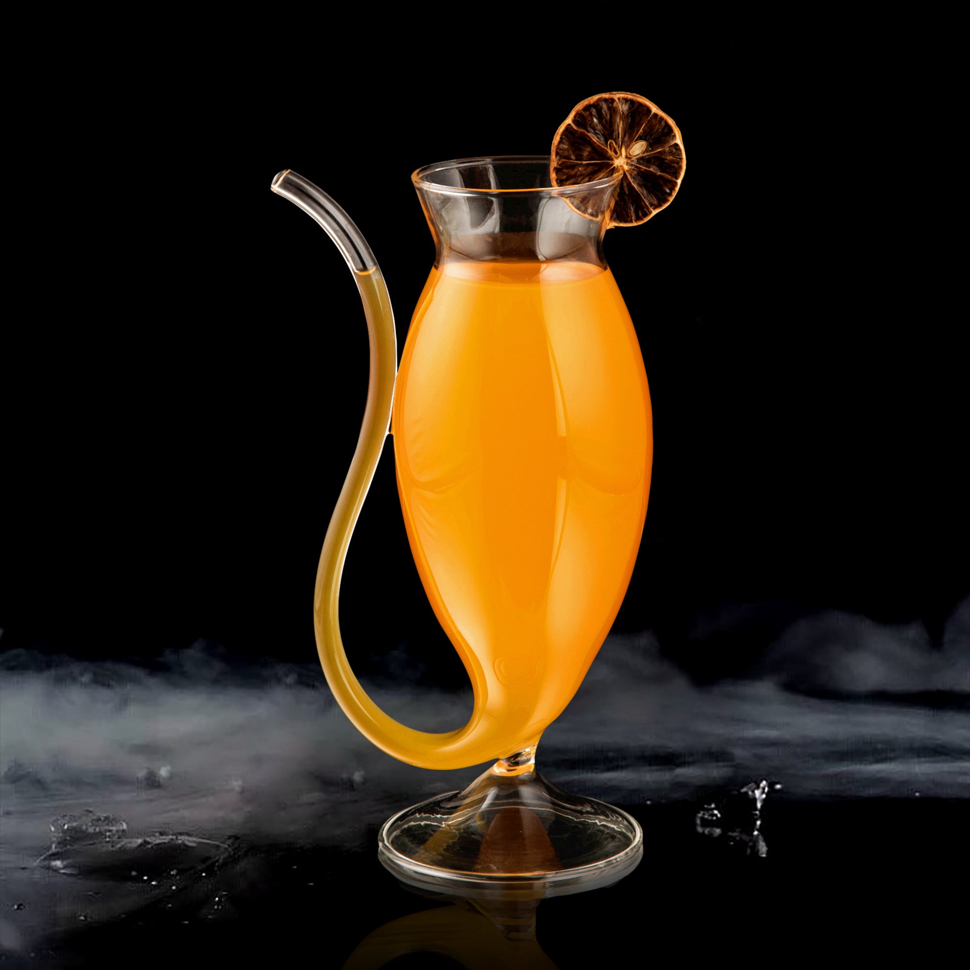 Narrow Trunk Cocktail Glass Set Of 2 Smokey Cocktail