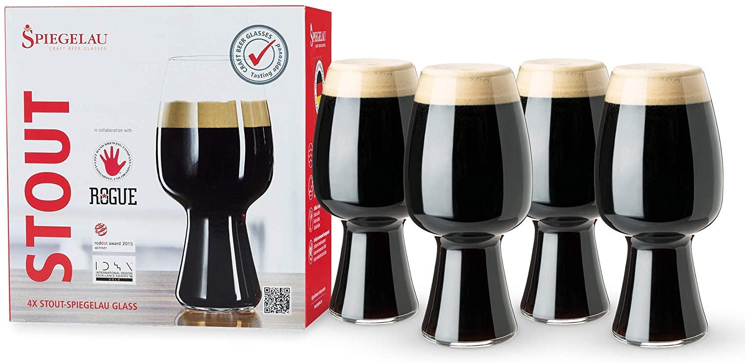 STOUT CRAFT Crystal BEER GLASS - SET OF 4 - MADE IN GERMANY