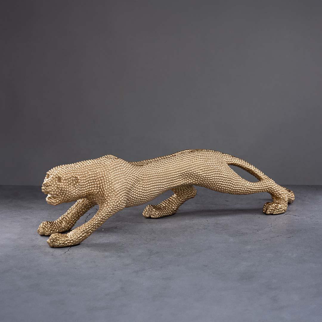 GLAM LEOPARD HANDMADE SCULPTURE - Smokey Cocktail