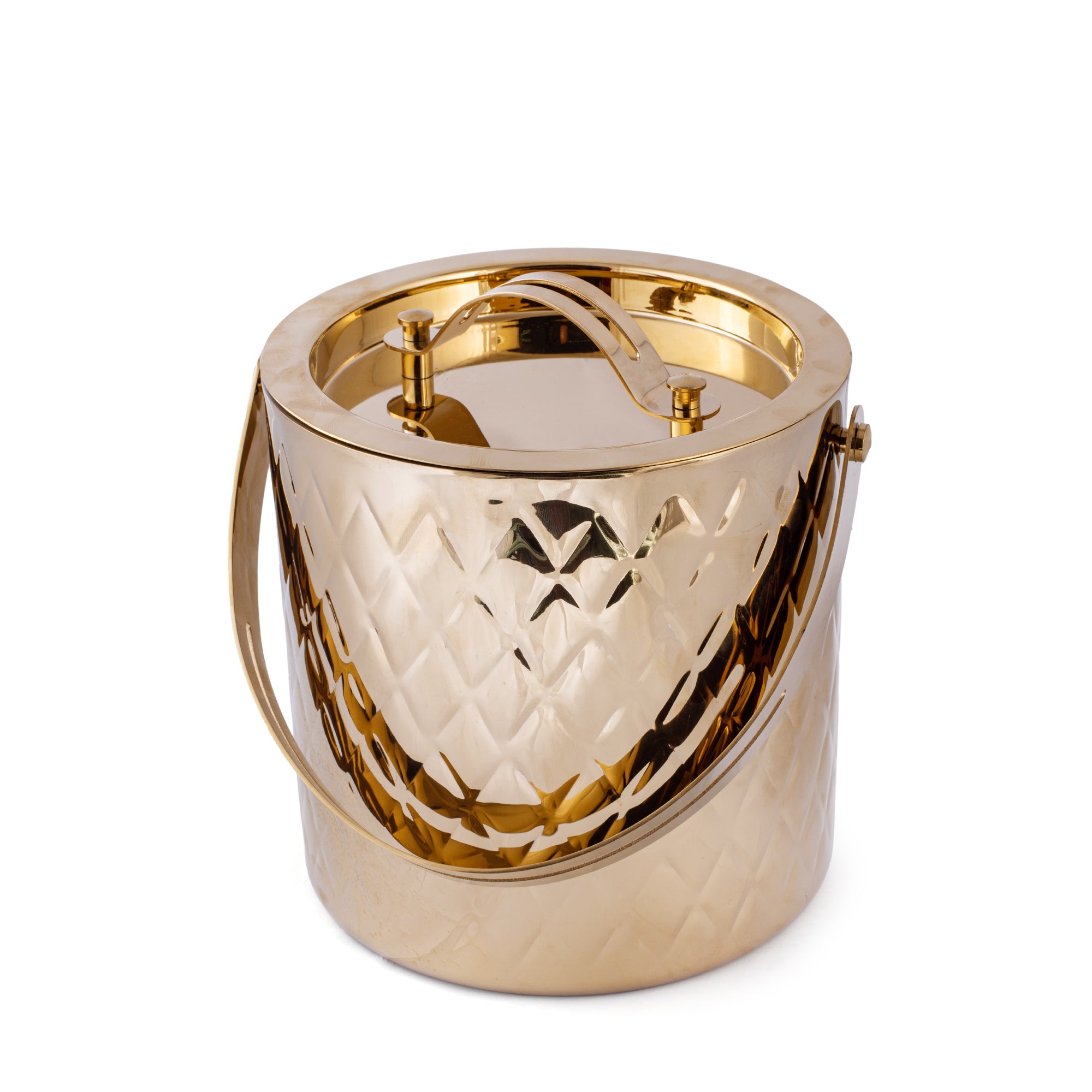 Modern Steel Chill Ice - Bucket With Tong