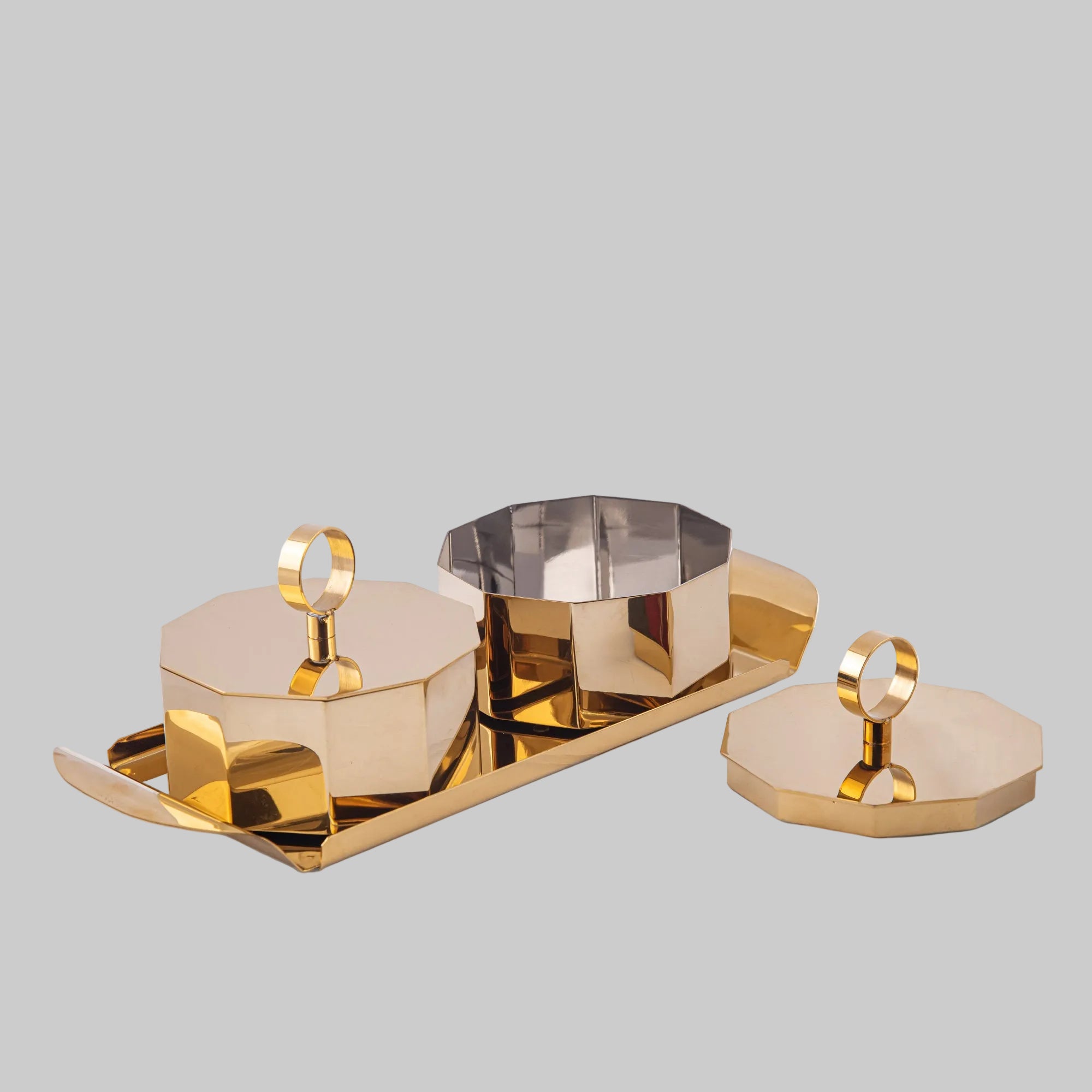Luxury Golden Dryfruit Serving Set