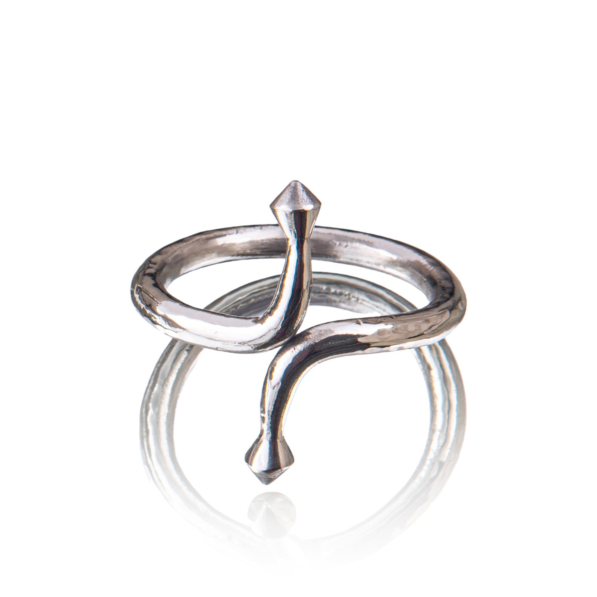 HAMMERED SHAPE NAPKIN RING - Set Of 6