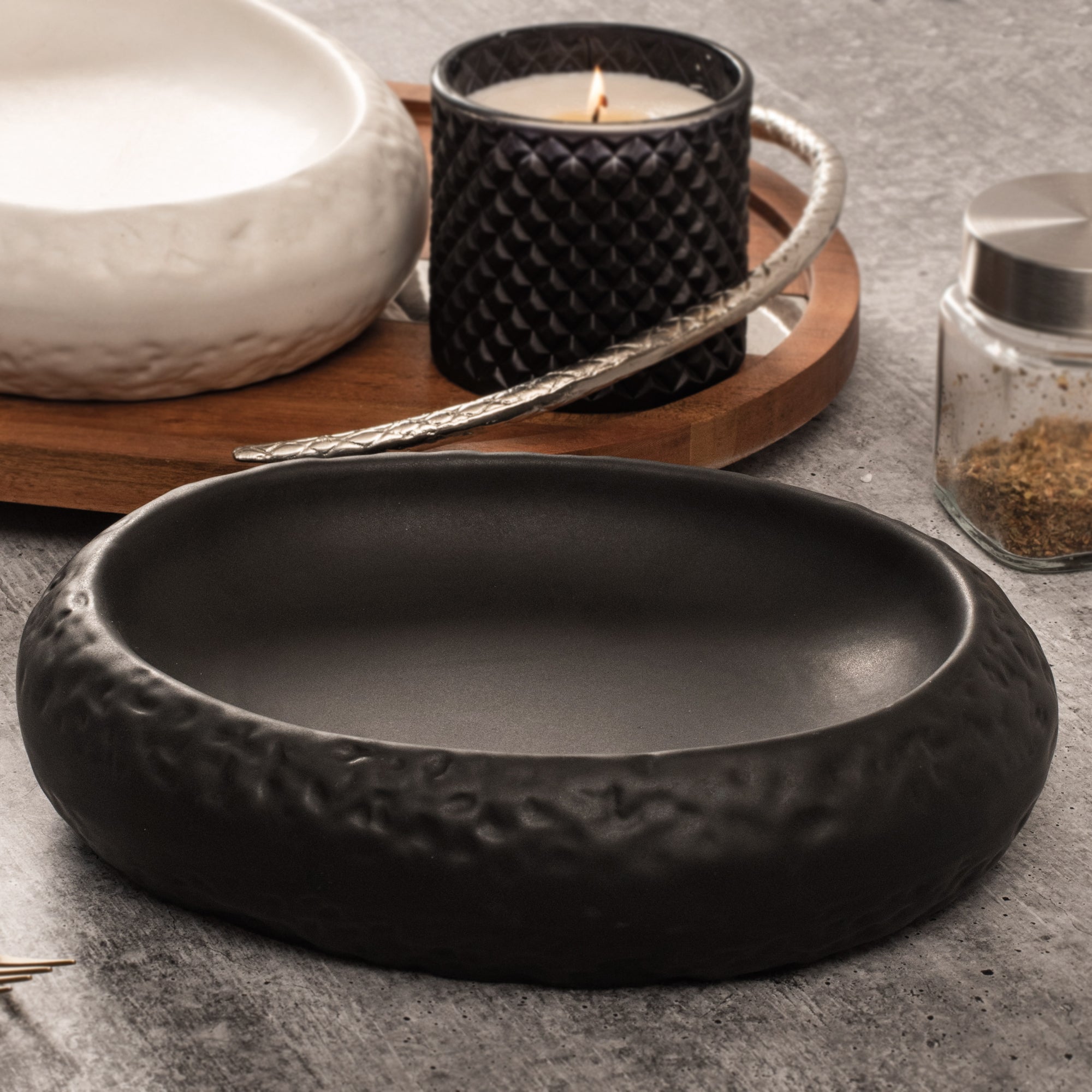 Handcrafted Oval Stoneware Platter